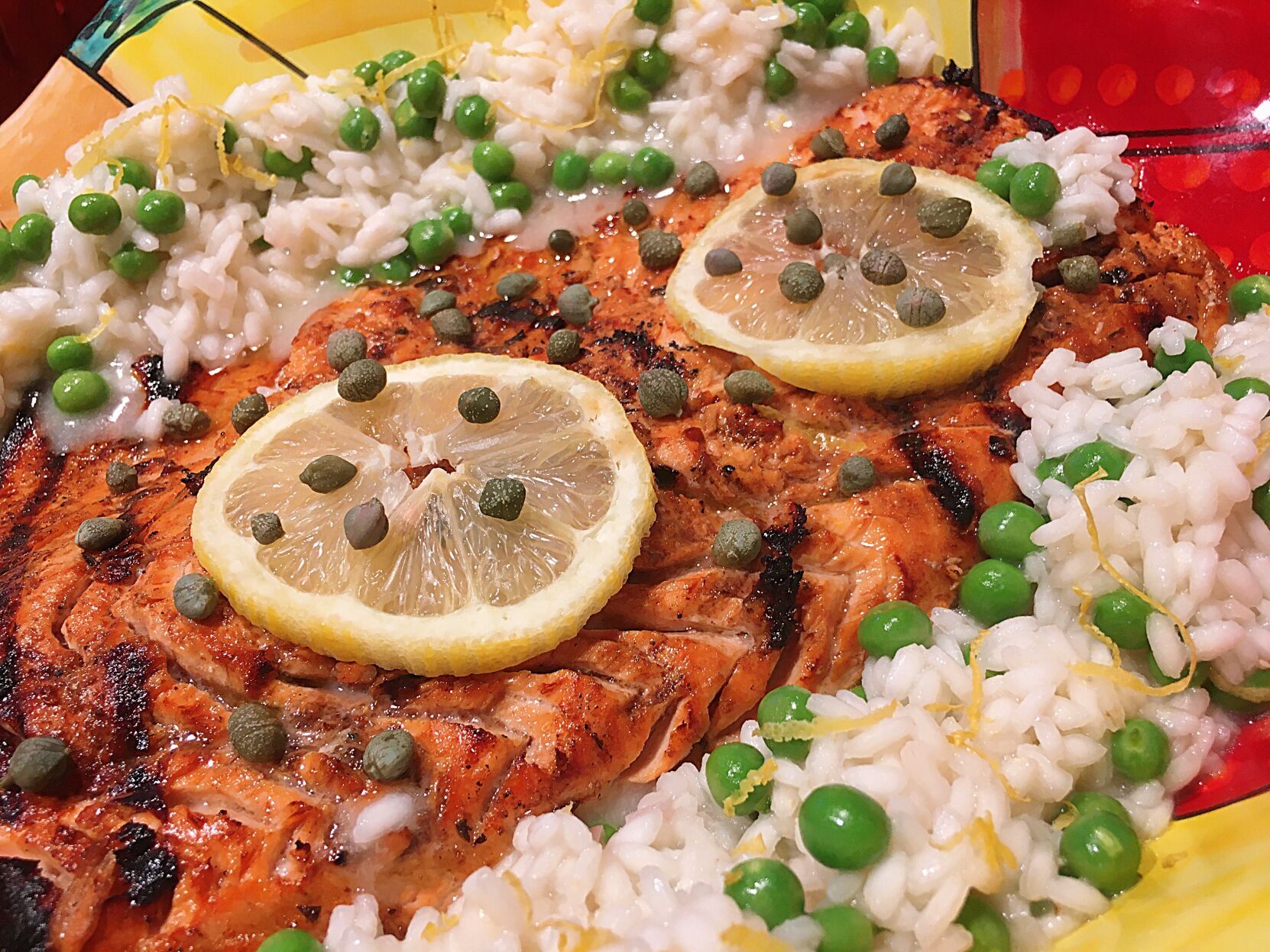 Salmon and risotto
